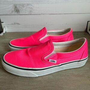 Neon pink Vans. Worn once.